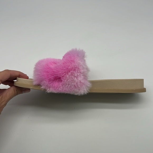 Dolce Vita - Gaia Bright Multi Colorful Tye Dye Faux Fur Slide On Sandal Size 7 - Picture 13 of 14